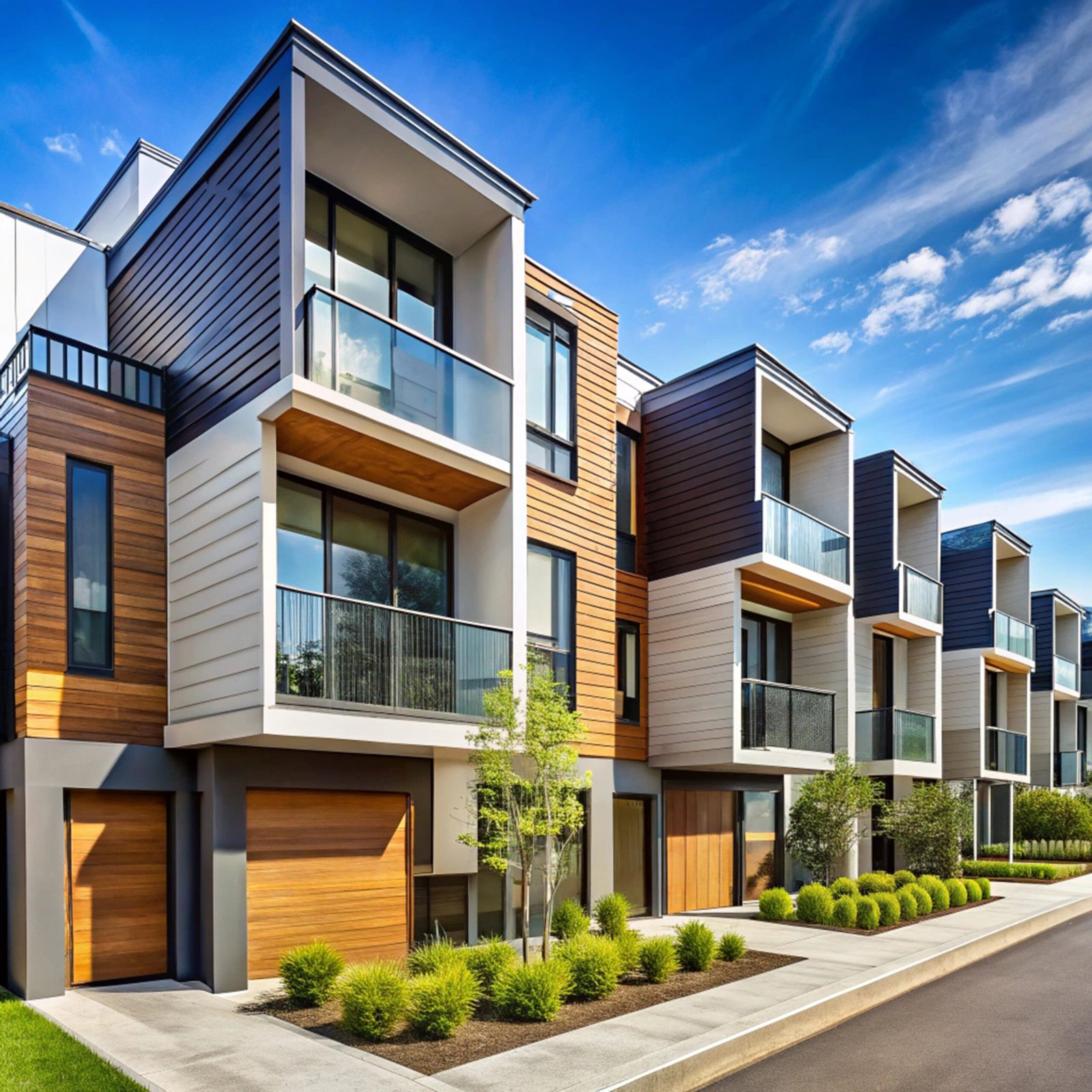 row-buildings-with-sky-background-tree-foreground